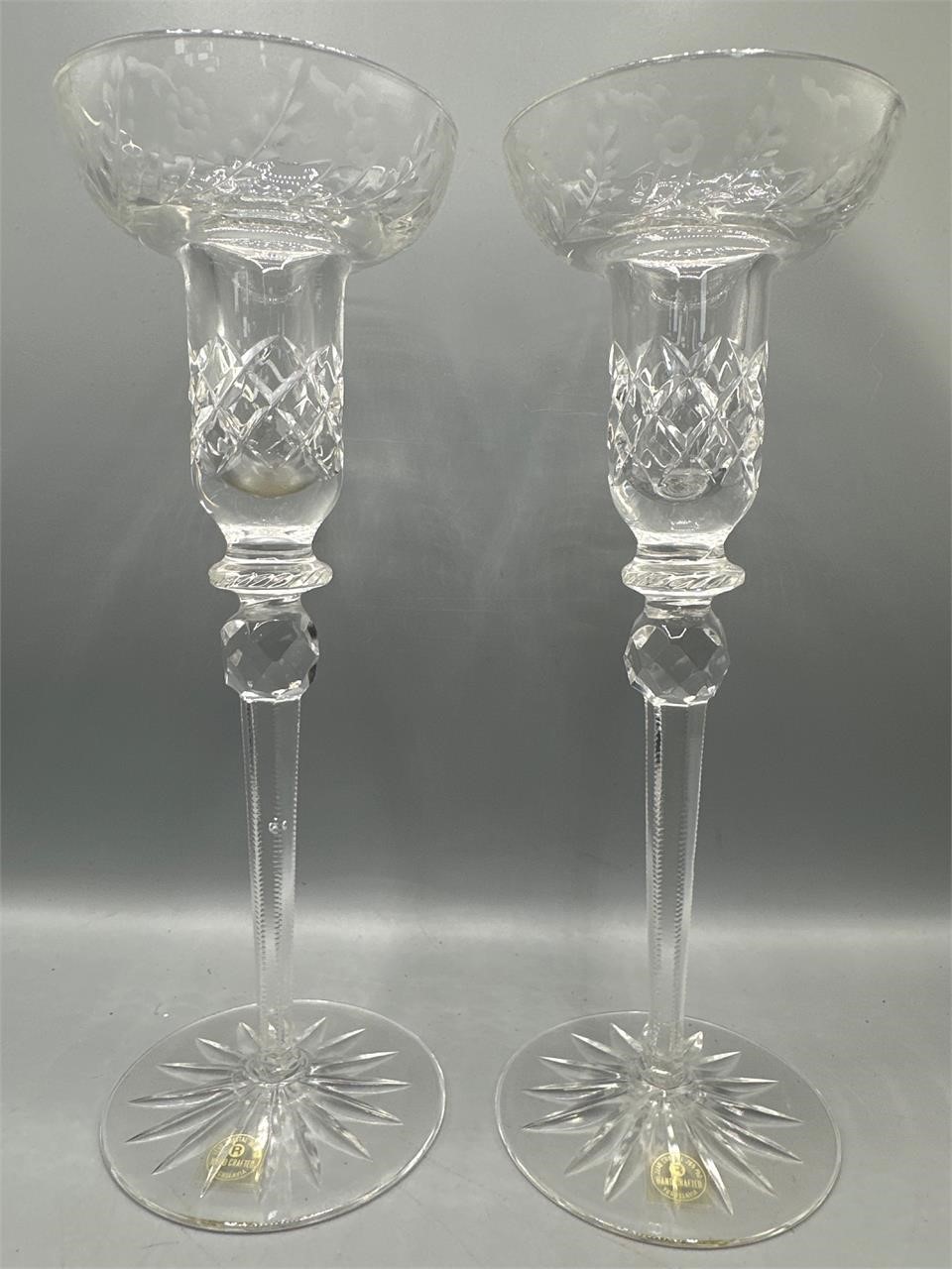 Rogaska crystal Gallia candlestick holders