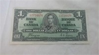 1937 Canada One Dollar Bank Note Coyne & Towers