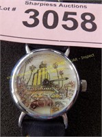 Vintage Automated Wristwatch with moving car