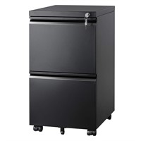 DEVAISE 2-Drawer Mobile File Cabinet with Lock, Ve
