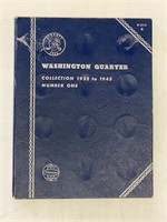 28 - Washington silver quarters in book