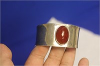 Carnelian and Sterling Bracelet