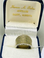 925 silver & gold ring, giftbox size 6 3/4