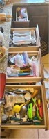 Lot of 4 drawers full of misc items