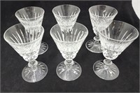 6 Waterford Crystal Glass Stems