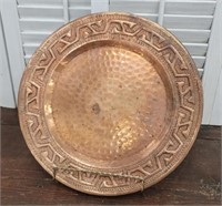 Hand hammered copper tray