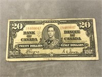 1937 CANADIAN $20 BILL