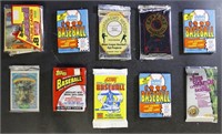 Baseball Card Unopened Packs 1990s variety of Toop