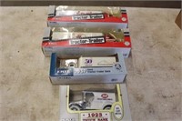 4 Die cast Semi's & truck