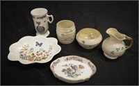 Three Belleek ceramic pieces