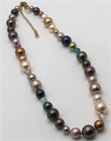 Holly Yashi Faux Pearl Necklace W Sterling Clasp