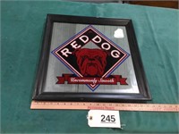 Red Dog Mirrored Wall Hanging