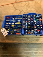 Approx. 96 Hot Wheels & Matchbox Cars in Case