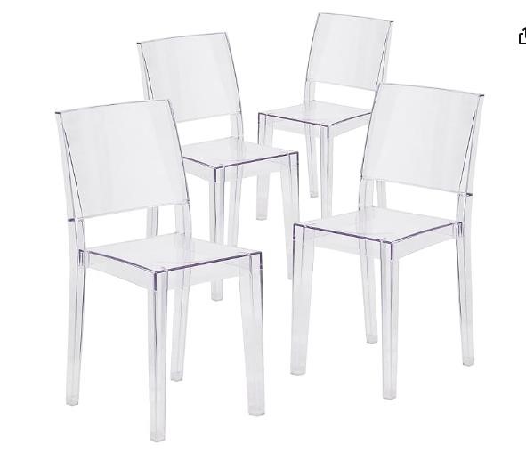 Flash Furniture Transparent Side Chair (4)