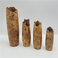 Small Jerry M. Kay Maple Burl Vases