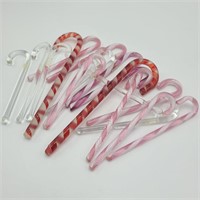 Bundle of Hand Blown Glass Candy Canes