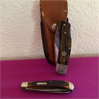 Old Timer + USA Made Pocket Knives, One Sheath