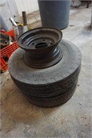 Pair of Tires with and Extra Rim