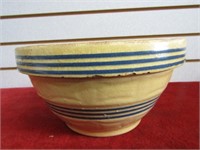 Early 1900's yellow ware blue band bowl.