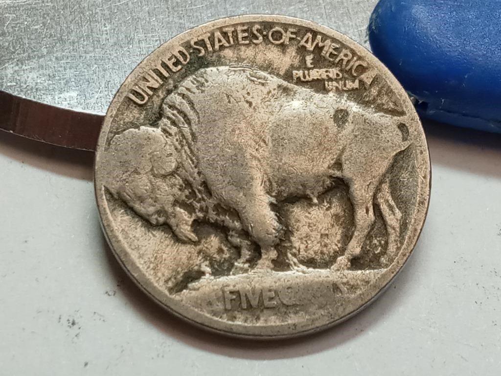 OF) 1913 type 1 raised ground buffalo nickel