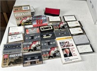 Grouping of Maxell & Sony Cassette Tapes Blanks &