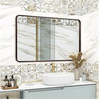 Andy Star Bronze Bathroom Mirror, 30x48 Inch