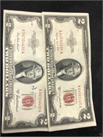 (2) $2 Bills