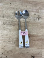 Pottery Barn Rudolph Serving Fork and Spoon