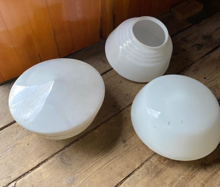 Vintage "School House" Overhead Light Globes