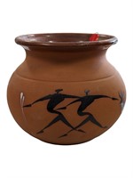 Vintage African Red Clay Pottery Jar Vase