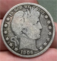 1906 Barber Half Dollar