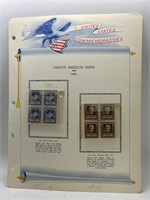 U.S. Commemorative Famous American Series 1940