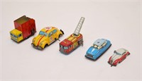 Five Tin Toy Vehicles