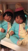 2 dolls w matching sleepers