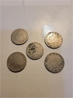 V nickel and shield nickel lot