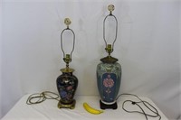 Pair of Chinoiserie Style Ceramic Table Lamps