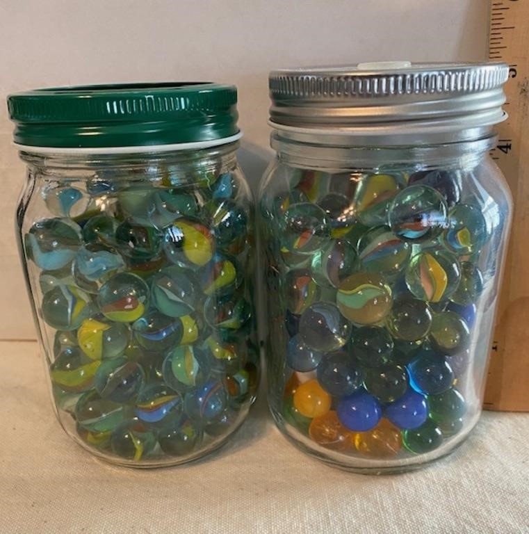 2 Marlble Jars