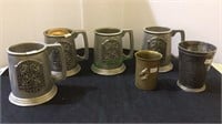 Miscellaneous lot, Armetale beer mugs, Lot of