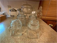 Apothecary Candy Glass Jars w/Lids