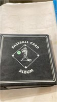 Binder of baseball cards