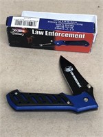Law enforcement knife 4 1/2 inch closed black