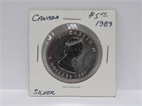 1989 Silver 5 Dollar Proof Canada