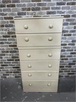 2-Piece 
Stacked White Chest of Drawers