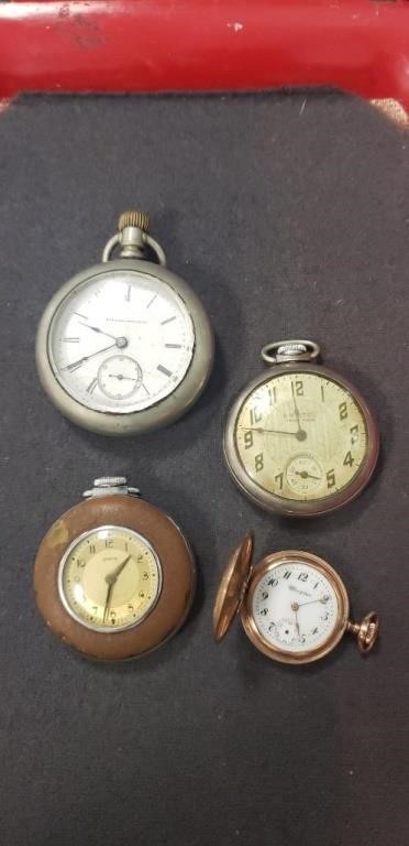 Tray Of (4) Assorted Pocket Watches