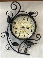 Love Faith & Hope Decorative Clock