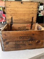 Potosi Brewing Co Wooden Box with Lid