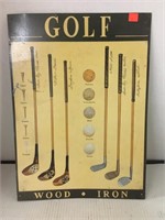 Golf Metal SignApproximately 17x12.5in