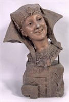 L. Hottot sculpture, Egyptian figure, bronze