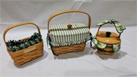 3 longaberger baskets