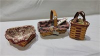 3 longaberger baskets